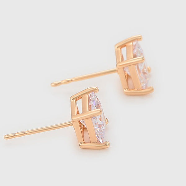 18k Gold Plated Square CZ Studs HNS Studio Canada