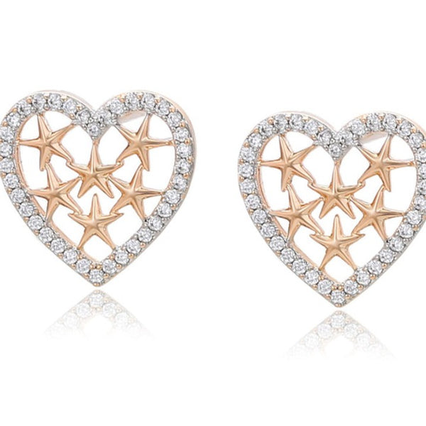 18K Gold Filled Big Heart Studs HNS Studio Canada