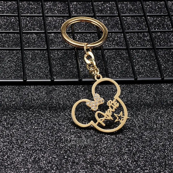 Personalized Minnie Mouse Name Keychain HNs Studio Canada