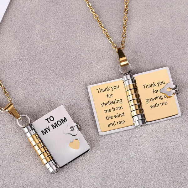 Custom Book Necklace | Personalized Gift for Loved Ones