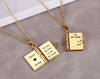 Custom Book Necklace – Personalized Mini Book Pendant