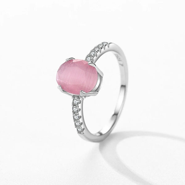Pink Opal Ring 925 Sterling Silver HNS Studio Canada