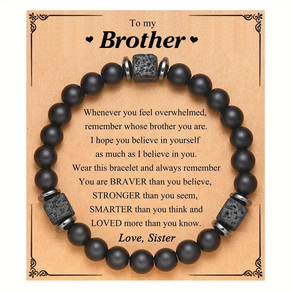 Lava Stone Bracelet,8mm Beads For My Son HNS Studio Canada