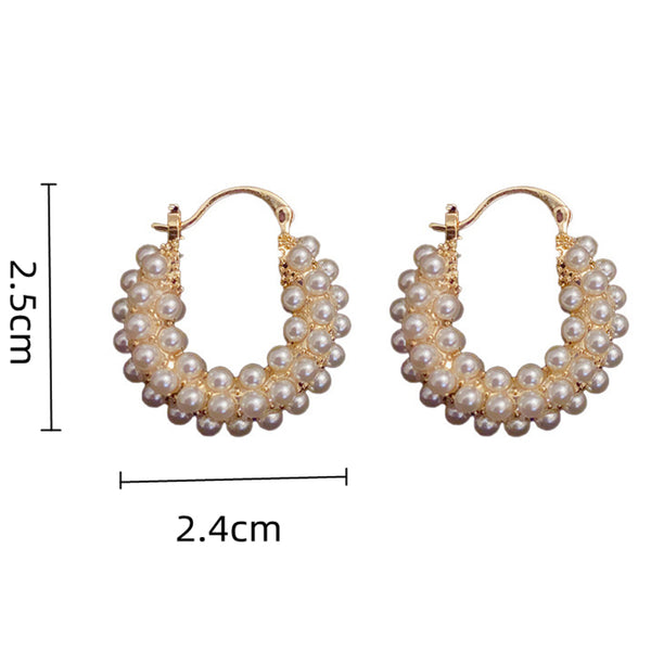Pearl Hoop Earrings HNS Studio Canada