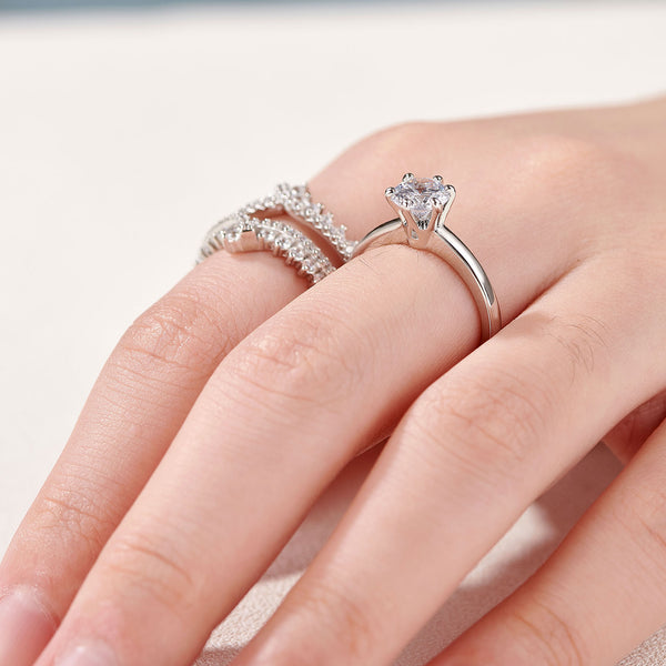 Sterling Silver Women's Wedding Ring Set HNS Studio Canada