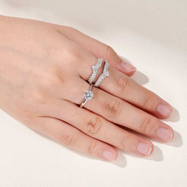 Sterling Silver Women's Wedding Ring Set HNS Studio Canada