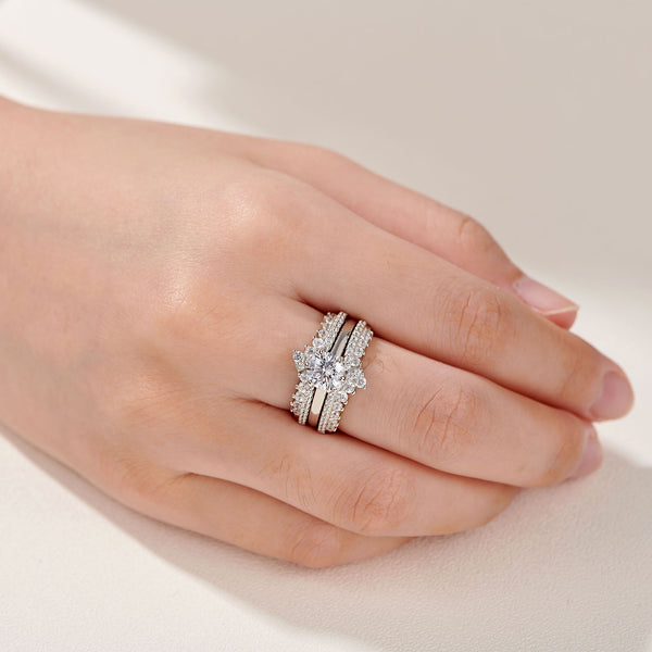 Sterling Silver Women's Wedding Ring Set HNS Studio Canada