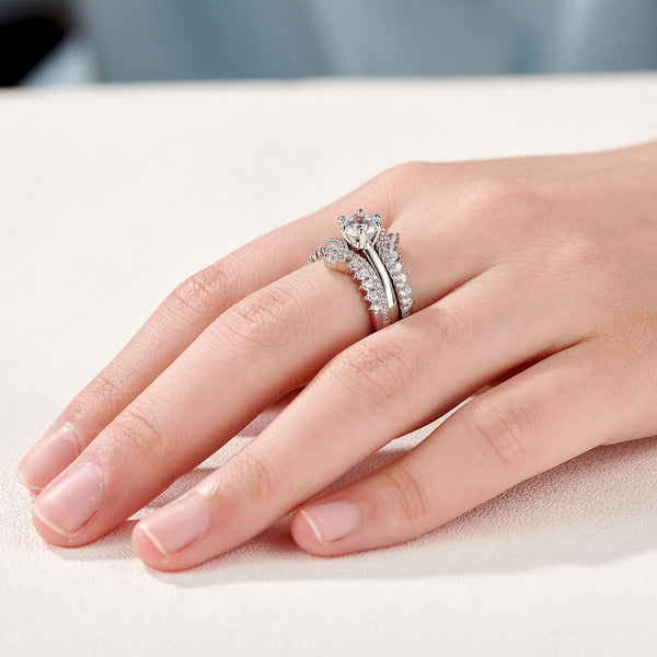 Sterling Silver Women's Wedding Ring Set HNS Studio Canada