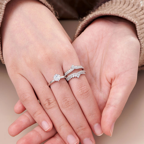 Sterling Silver Women's Wedding Ring Set HNS Studio Canada