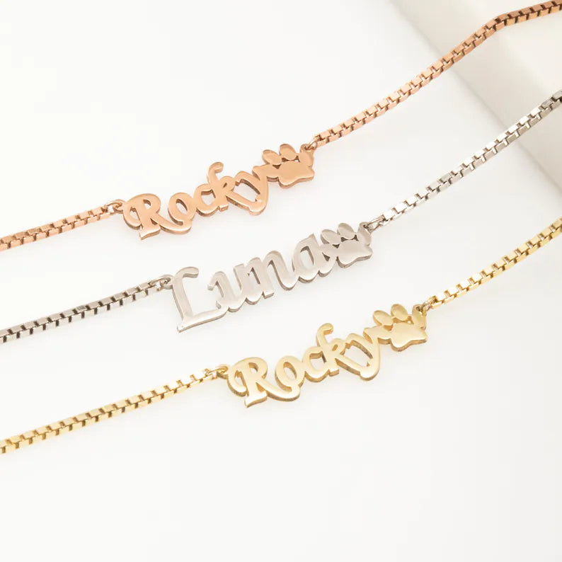 Rose gold 2025 name necklace canada