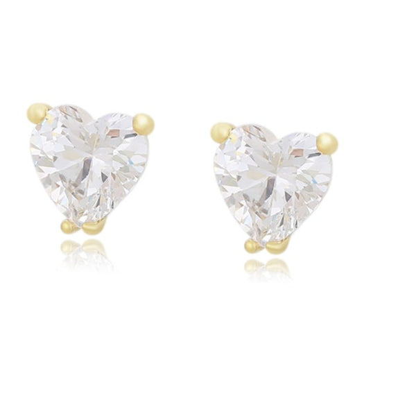 Heart 14k Gold Plated Stud Earrings HNS Studio Canada