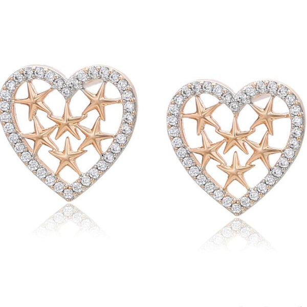 18K Gold Filled Big Heart Studs HNS Studio Canada