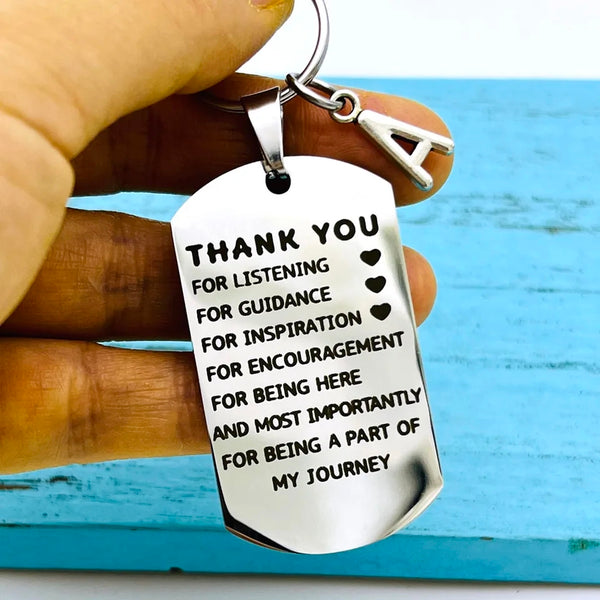 Thank You Gifts, Thank you for listening for guidance...Keychain Gift, Coworker Keychain, Colleague Leaving Gift