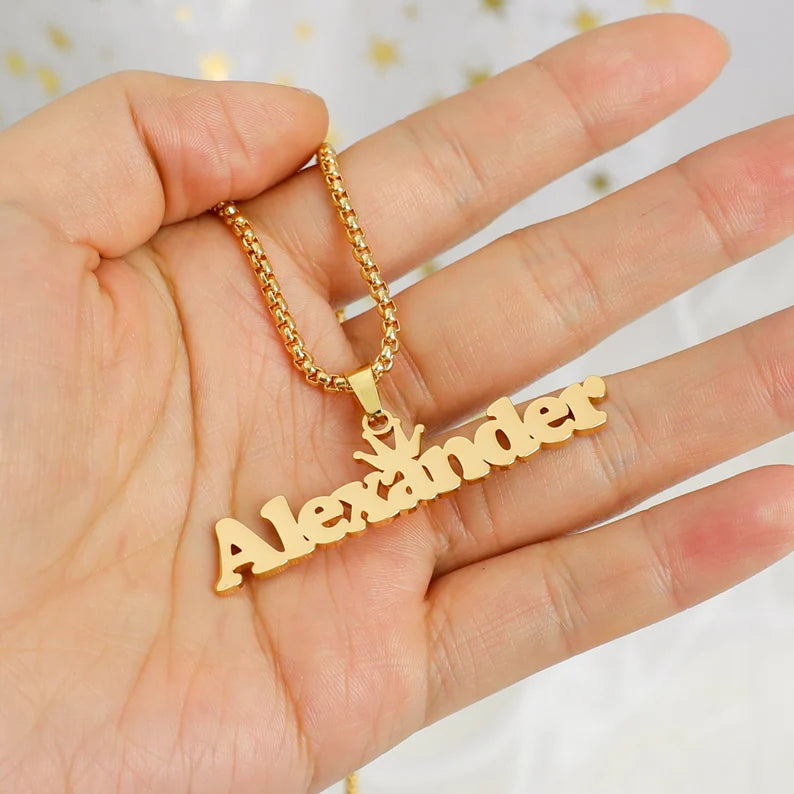 Personalized Name Necklace Silver 55cm