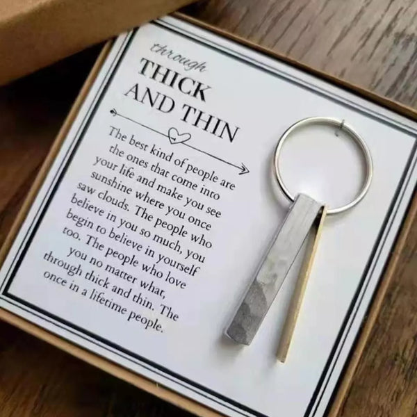 Through Thick and Thin Keychain HNS Studio Canada