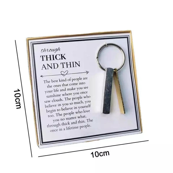 Through Thick and Thin Keychain HNS Studio Canada