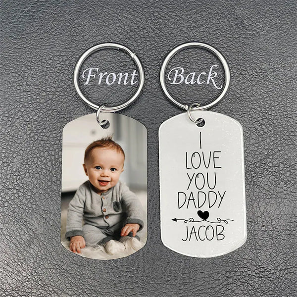 Custom Photo Keychain with Message