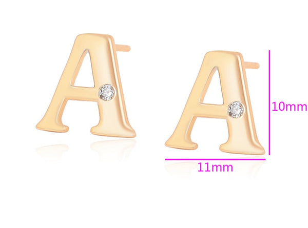 Letter Stud Earrings HNS Studio Canada