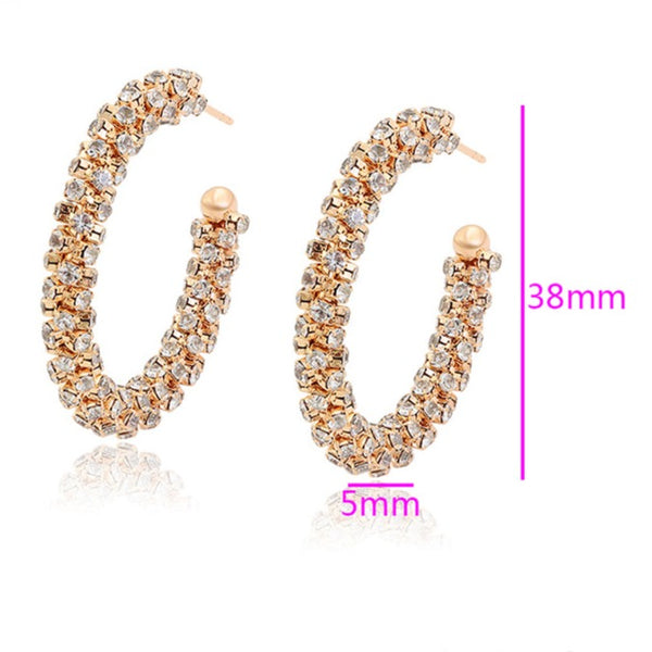 Round Brilliant Cut Diamond CZ Hoop Earrings HNS Studio Canada