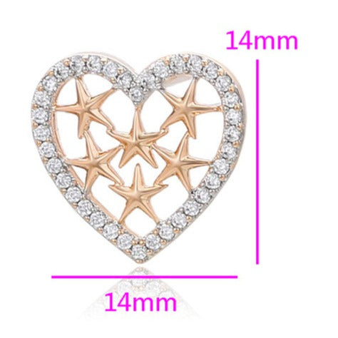 18K Gold Filled Big Heart Studs HNS Studio Canada