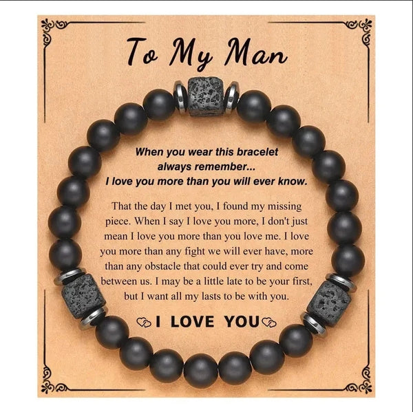 Lava Stone Bracelet,8mm Beads For My Son HNS Studio Canada