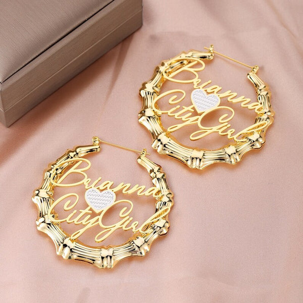Two Names Bamboo Earrings HNS Studio Canada