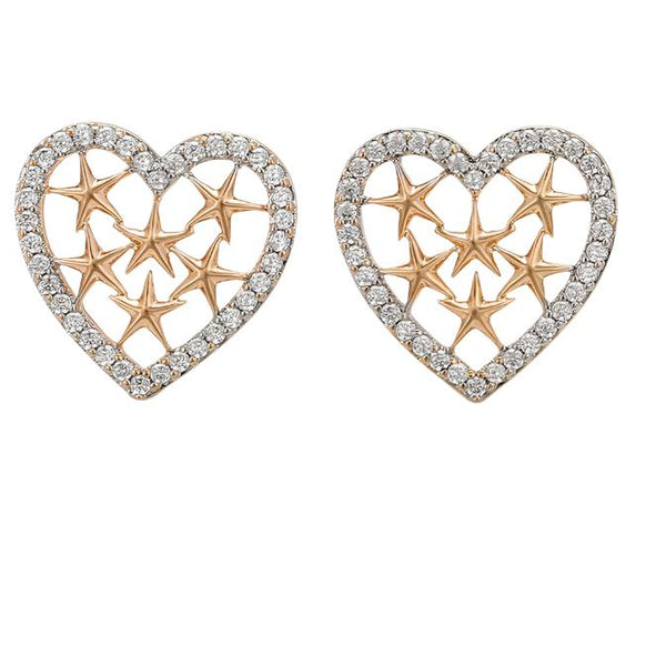 18K Gold Filled Big Heart Studs HNS Studio Canada