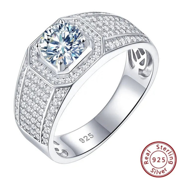 Men's Sterling Silver Wedding Ring HNS Studio Canada