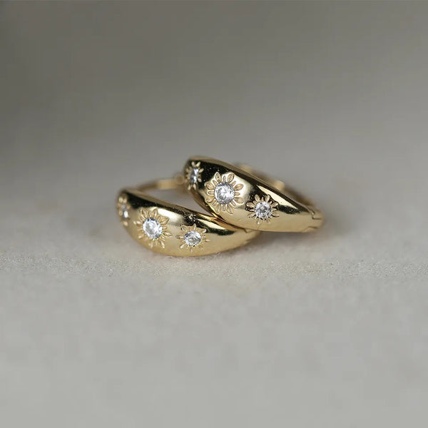 Celestial Hoops Earrings Sterling Silver