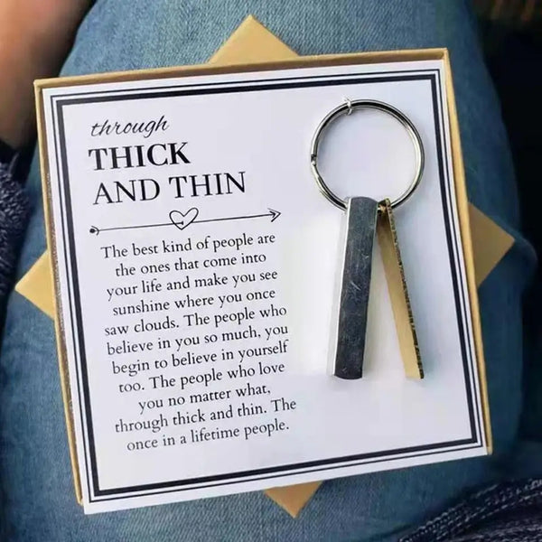 Through Thick and Thin Keychain HNS Studio Canada