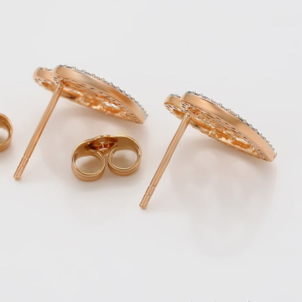 18K Gold Filled Big Heart Studs HNS Studio Canada