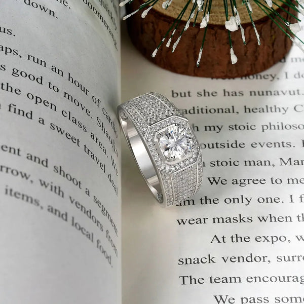 Men's Sterling Silver Wedding Ring HNS Studio Canada