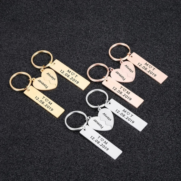 Personalized Couple Keychain 2pcs HNS Studio Canada