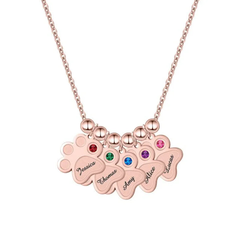 Paw necklace 2025 rose gold