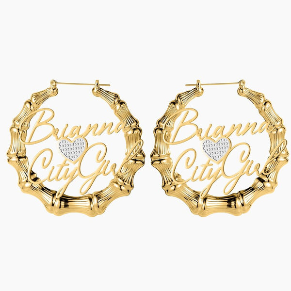 Two Names Bamboo Earrings HNS Studio Canada