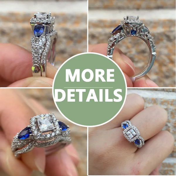 Sterling Silver Women's Wedding Ring Set HNS Studio Canada