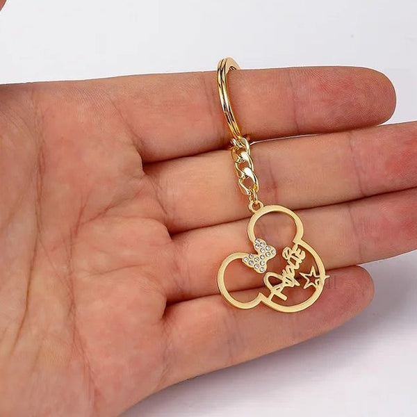 Personalized Minnie Mouse Name Keychain HNs Studio Canada