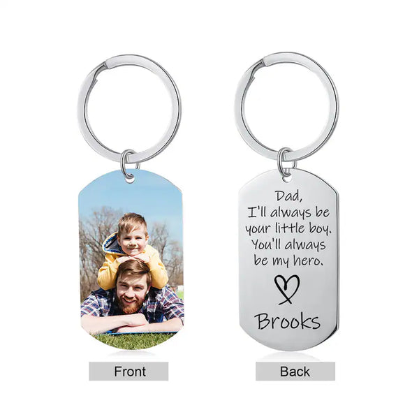 Custom Photo Keychain with Message