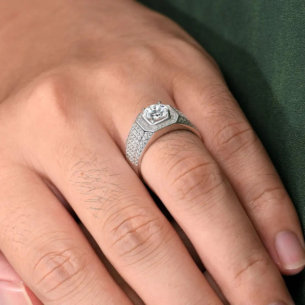 Men's Sterling Silver Wedding Ring HNS Studio Canada