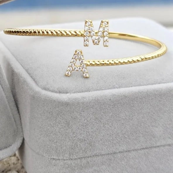 Custom Name Two Letters Bracelet HNS Studio Canada
