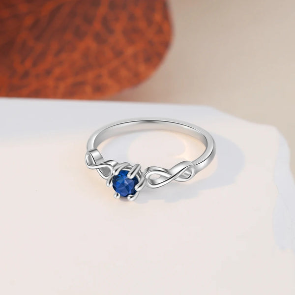 Infinity ring with Birthstone HNS Studio Canada