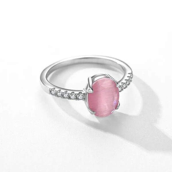 Pink Opal Ring 925 Sterling Silver HNS Studio Canada