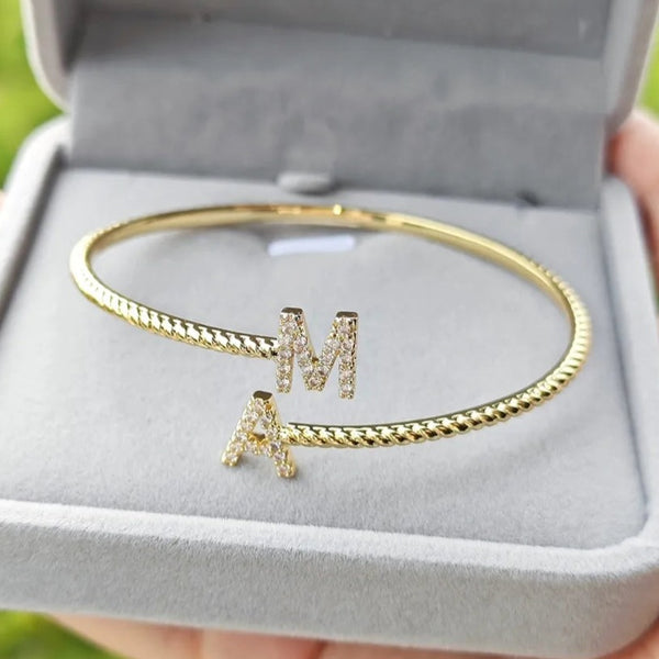 Custom Name Two Letters Bracelet HNS Studio Canada