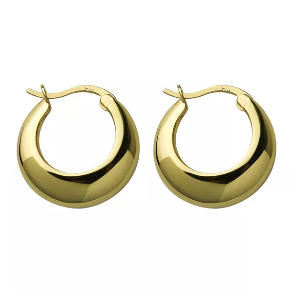 Chunky Gold Dome Hoop Earrings HNS Studio Canada
