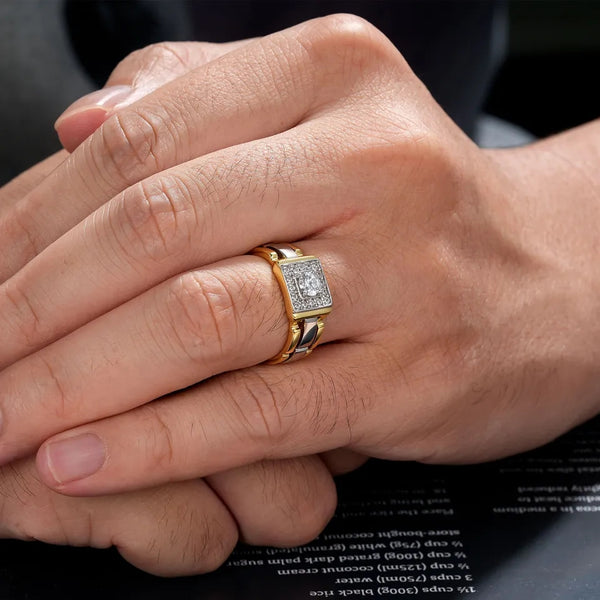 Yellow Gold Plated Ring for Men HNS studio Canada