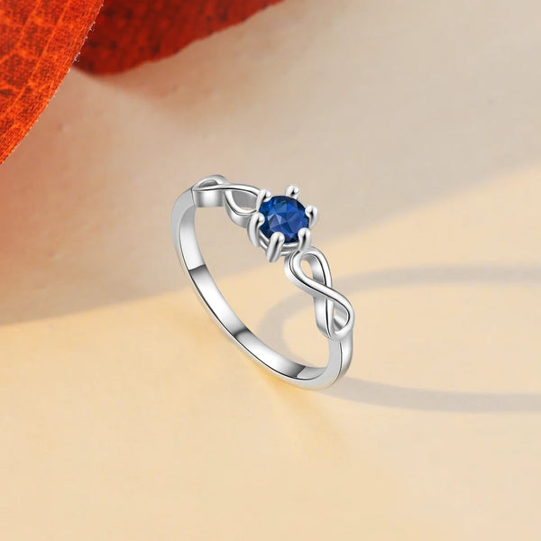 Infinity ring with Birthstone HNS Studio Canada