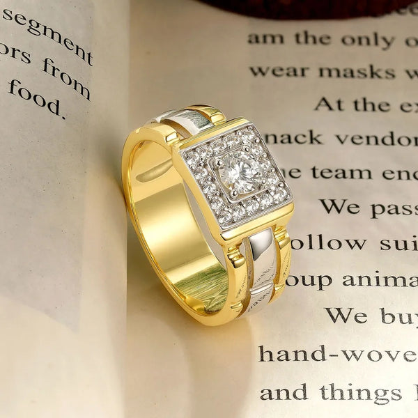 Yellow Gold Plated Ring for Men HNS studio Canada