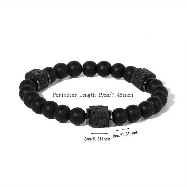 Lava Stone Bracelet,8mm Beads For My Son HNS Studio Canada