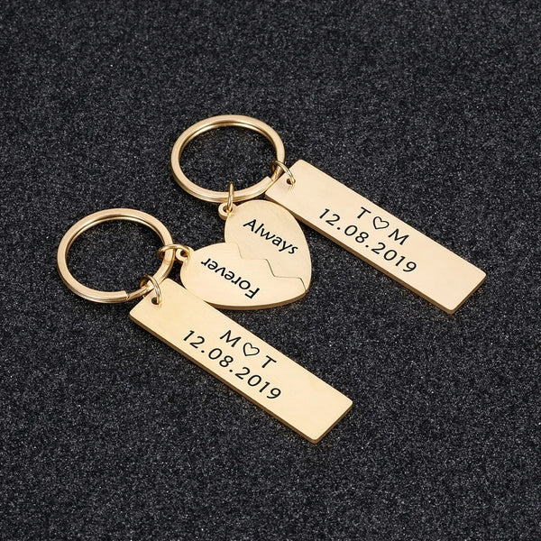 Personalized Couple Keychain 2pcs HNS Studio Canada