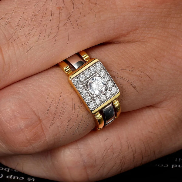 Yellow Gold Plated Ring for Men HNS studio Canada